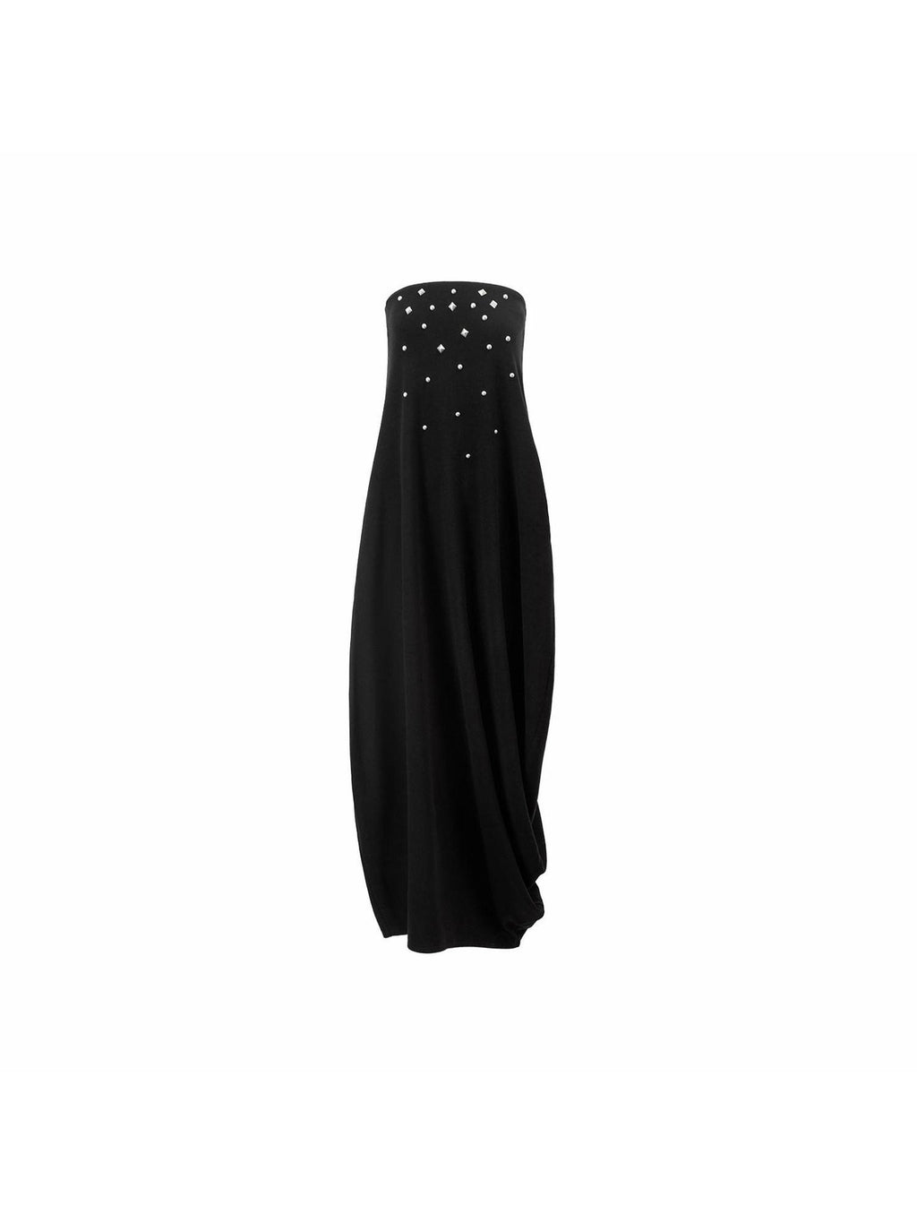1JINN STUDIO Viscose Blend Vintage Sleeveless Loose Bubble Skirt Casual Maxi Dresses