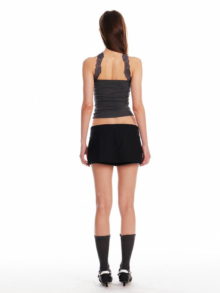 ALINNVSTUDIO Backless Slim Fit Crop Versatile Solid Color Young Women Tube Tops