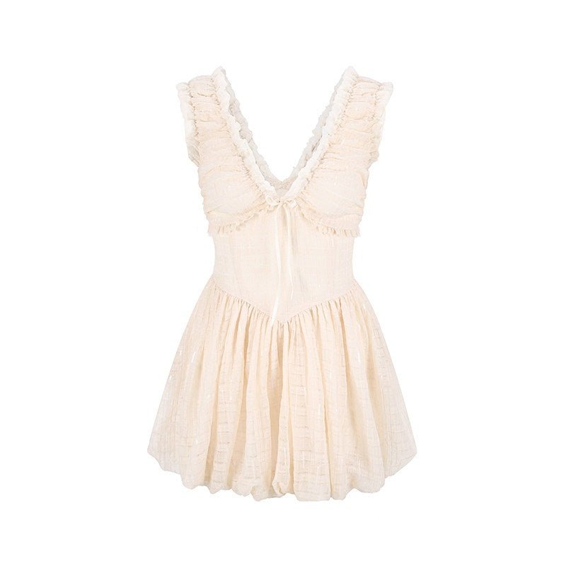 DeleteEx_Lightweight_Lyocell_Southeast_Asian_V_U_Neck_Cami_Beige_Mini_Dresses_MISSTT