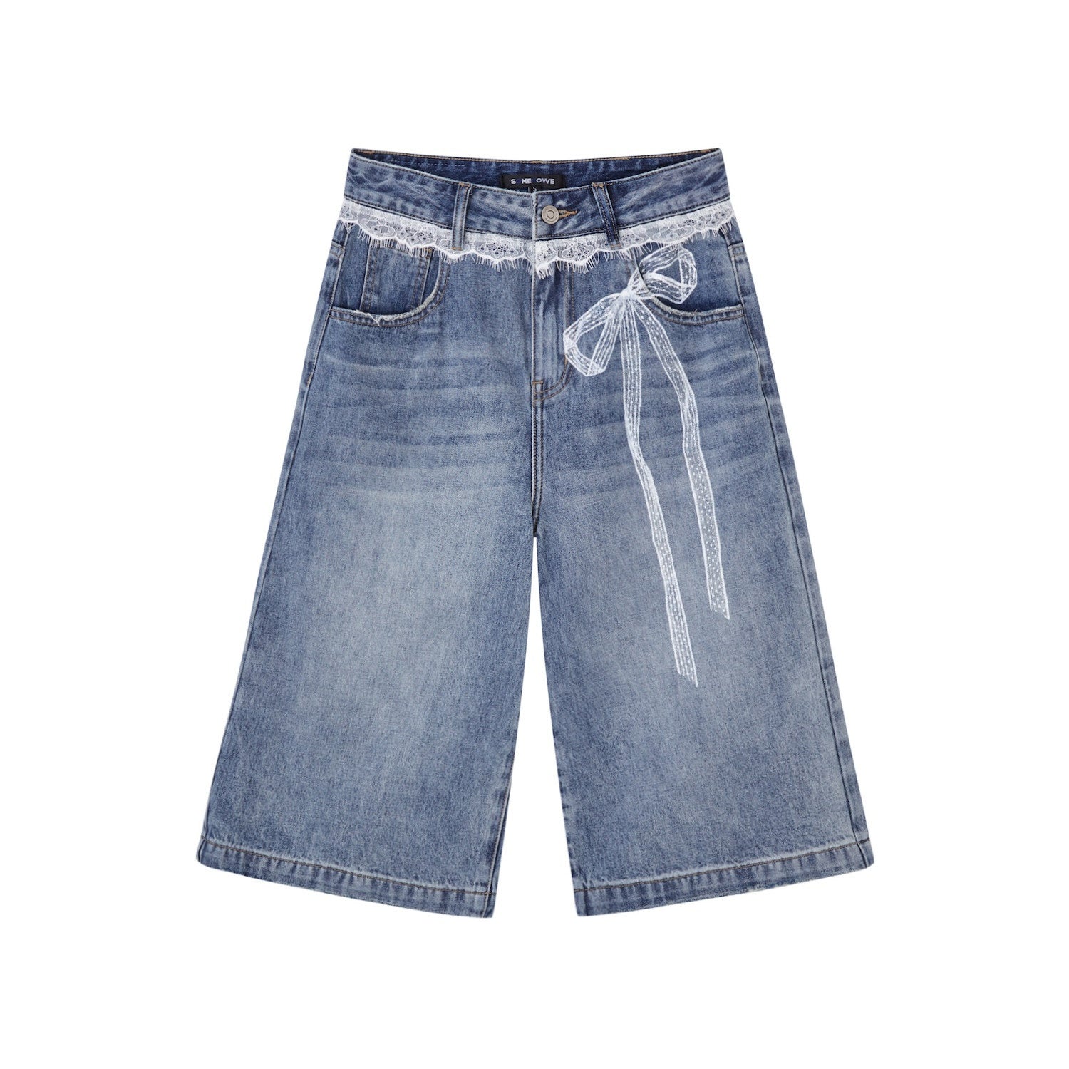 SOMESOWE_Soft_Washed_Cotton_Stretch_Casual_Straight_Natural_Waist_Women_Blue_Denim_Shorts_MISSTT