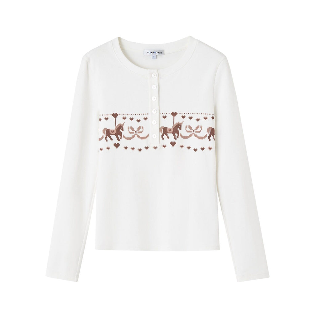 SOMESOWE_Cotton_Blend_Lace_Trim_Casual_Crew_Neck_Women_Cartoon_Print_Sweaters_MISSTT