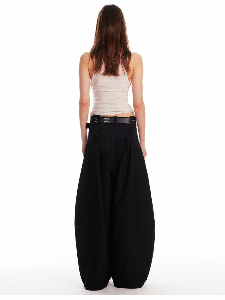ALINNVSTUDIO Asymmetric Slim Fit Original Design Short Casual Solid Camis Tank Tops
