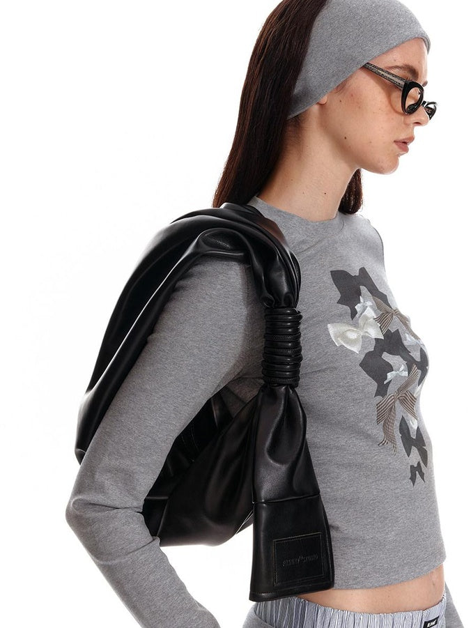 ALINNVSTUDIO Soft Cotton Printed Cropped Slim Fit Crew Neck Women Casual Long Sleeve T-Shirts