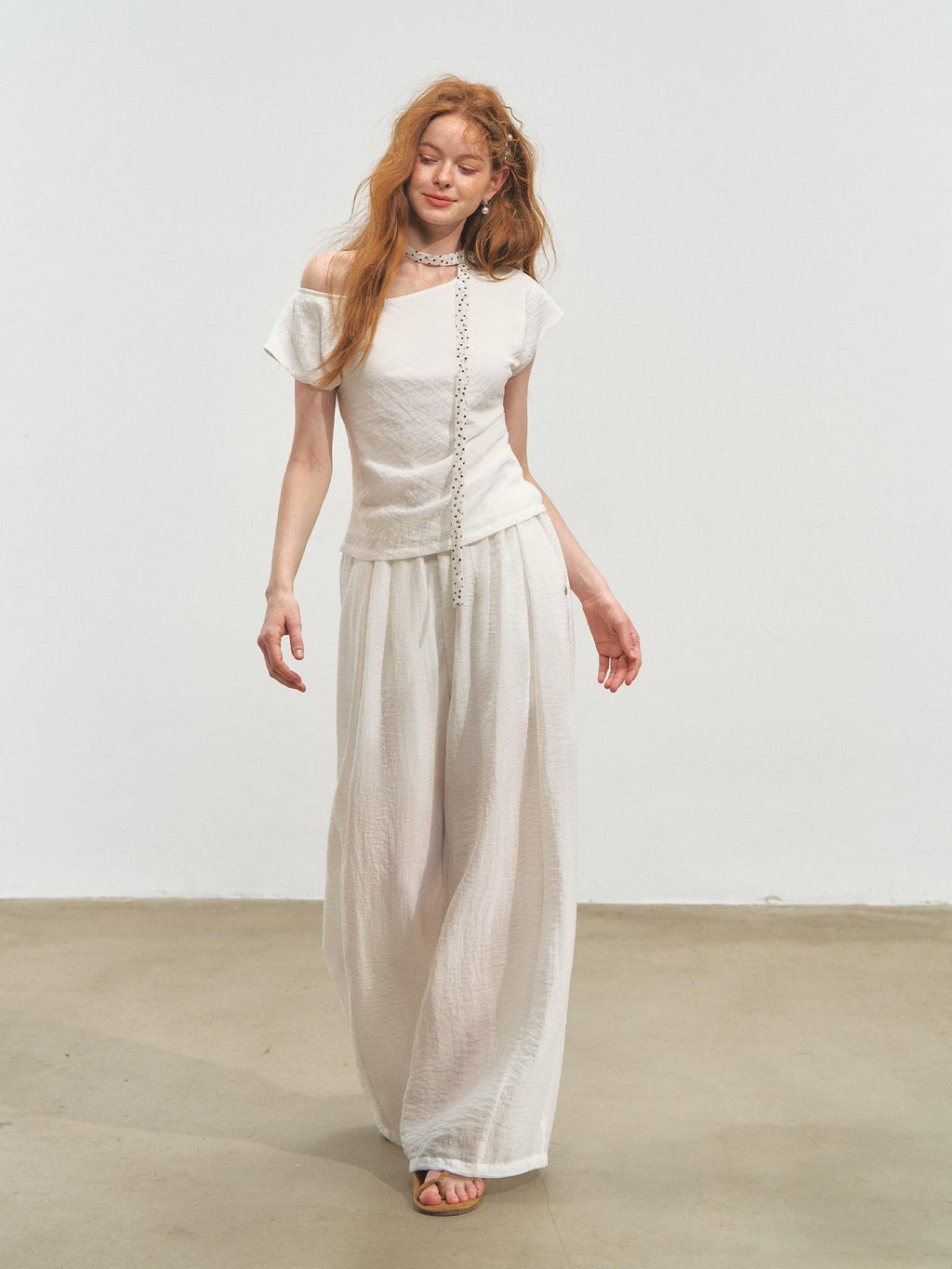 SOMESOWE Soft Cotton Blend Chinese Style Crew Neck Women Long Pants Top & Pants Sets