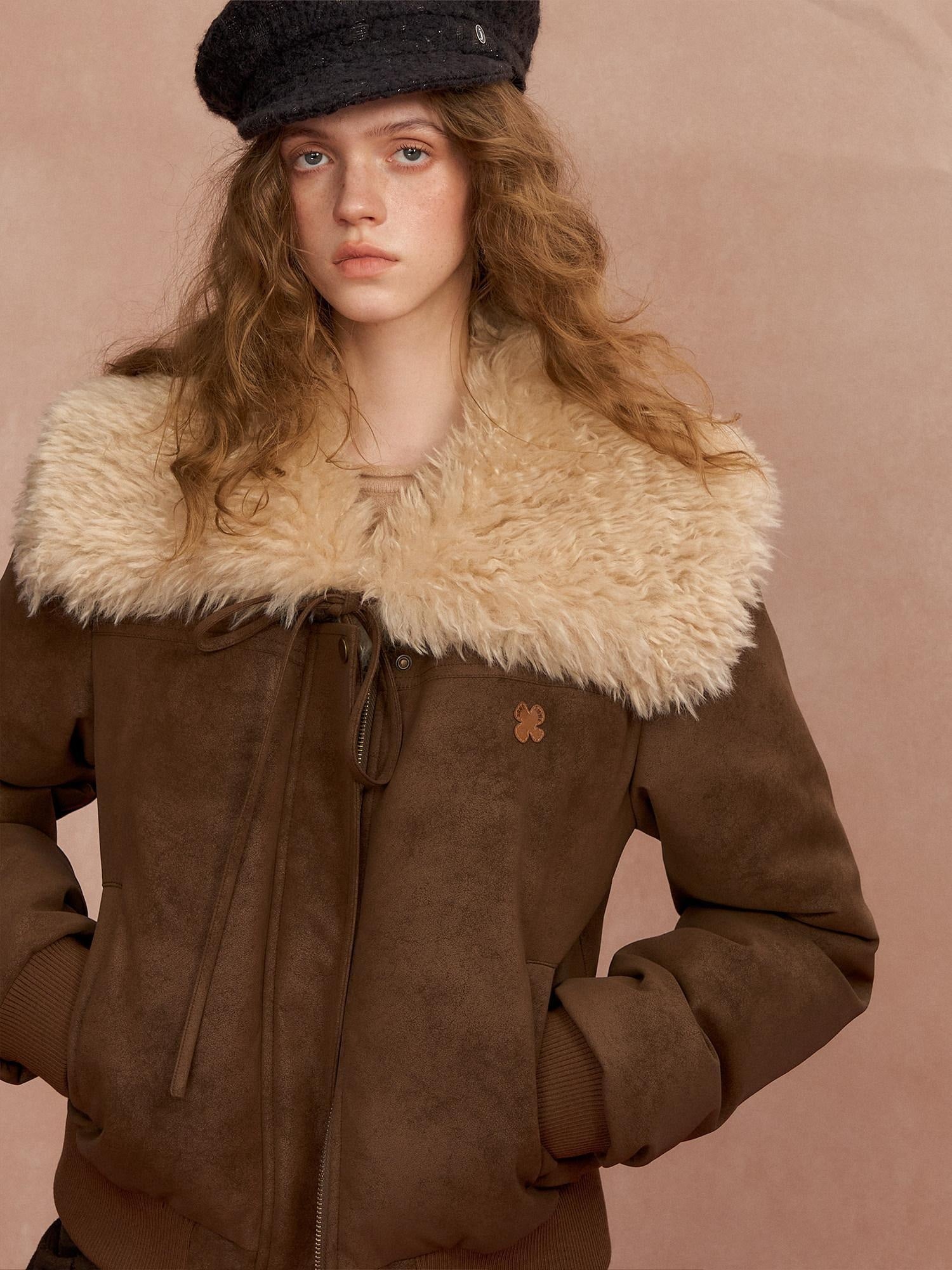 SOMESOWE Ultra Warm 90% Duck Down Regular Fit Zipper Women Brown Down Jackets