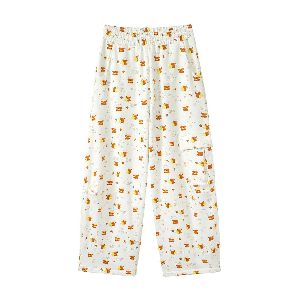 DeleteEx_Asymmetrical_Print_Original_Loose_Fit_Cargo_Natural_Waist_Women_Sweatpants_MISSTT
