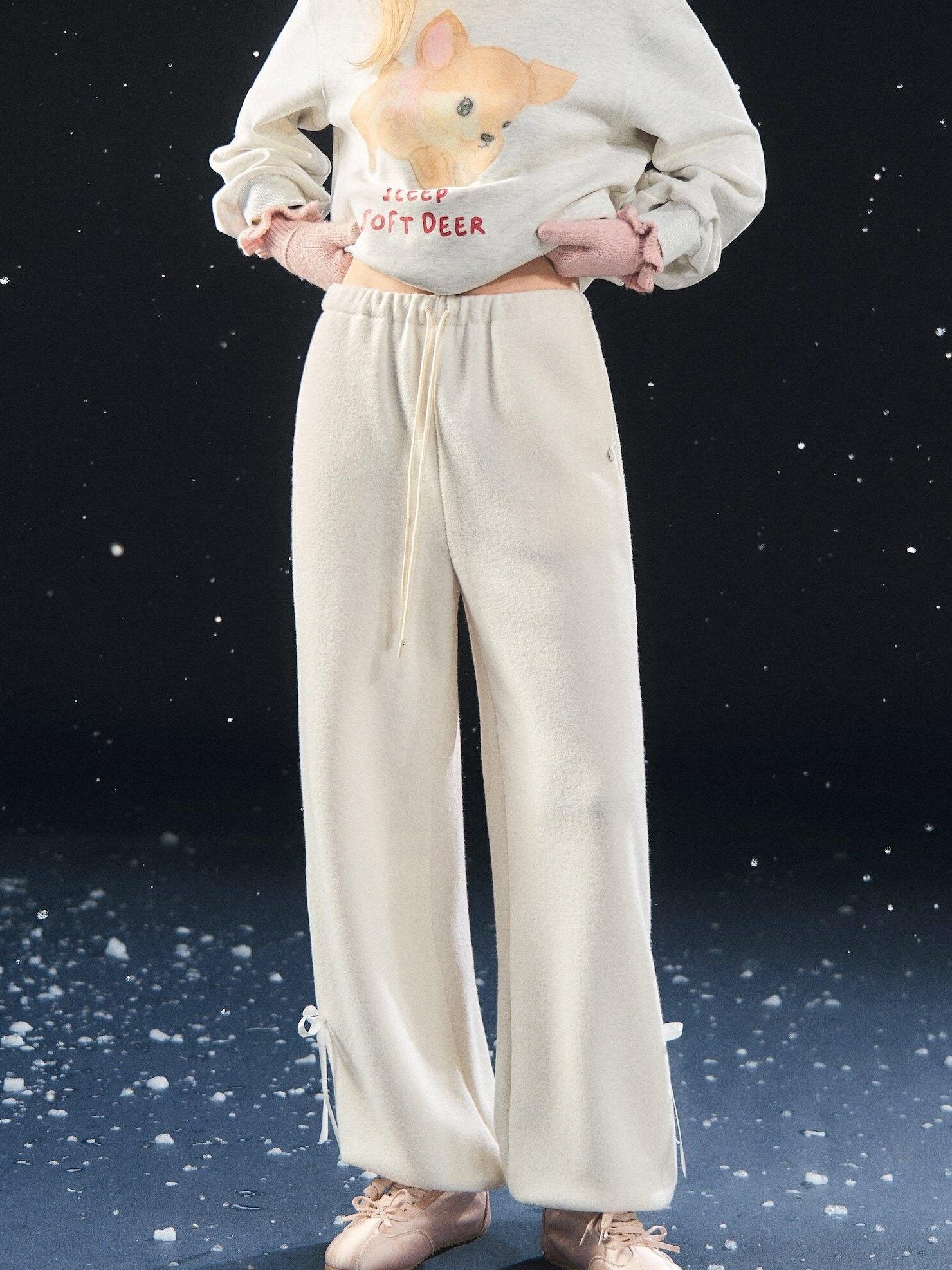SOMESOWE Original Relaxed Tapered Jogger Drawstring Pockets Natural Waist Sweatpants