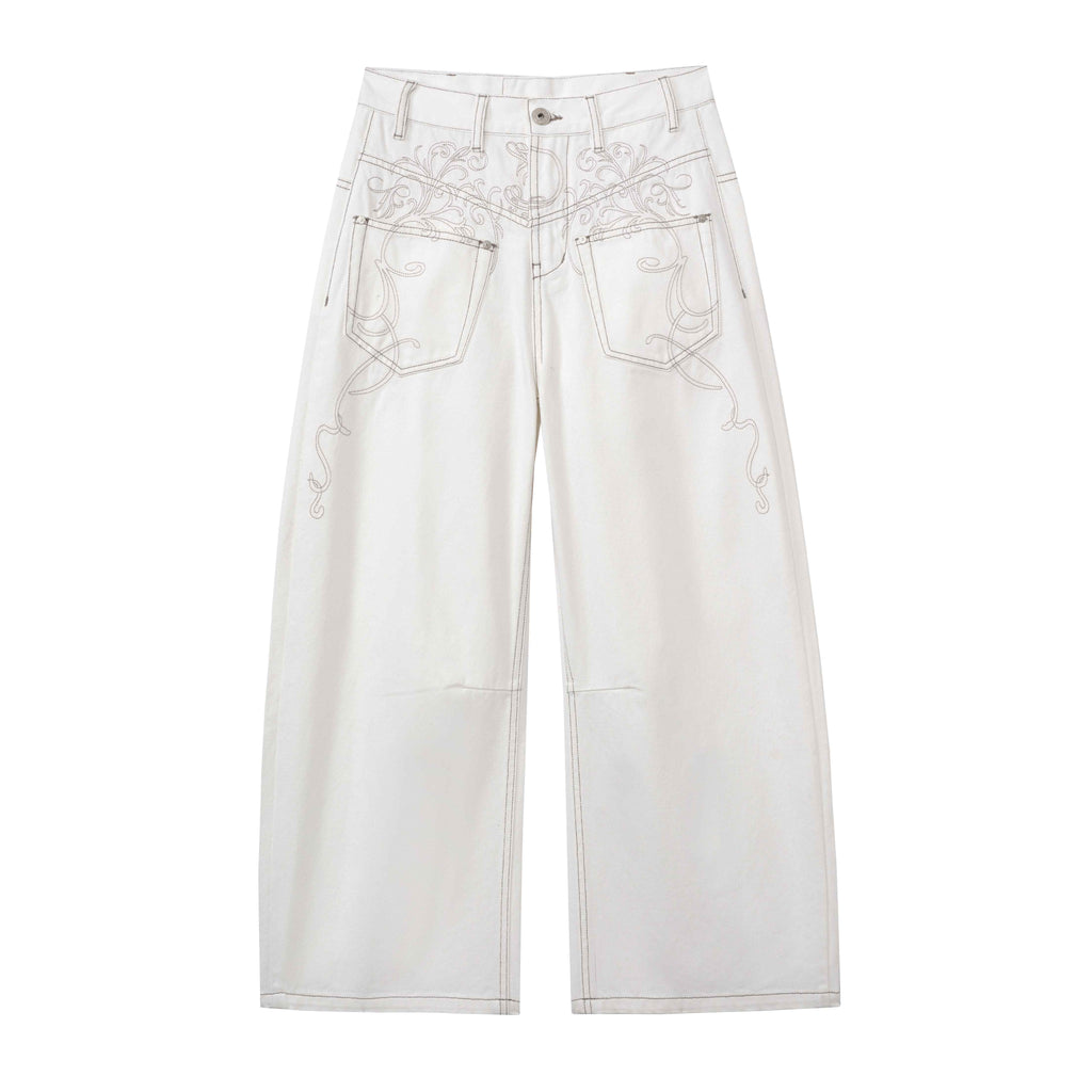 DeleteEx_Embroidered_Natural_Waist_Button_Fly_Micro_Stretch_Women_Black_Wide_Leg_Jeans_MISSTT