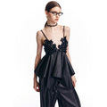 ALINNVSTUDIO_Original_Design_Bow_Accent_Spaghetti_Strap_Slim_Fit_Women_Black_White_Camisoles_MISSTT