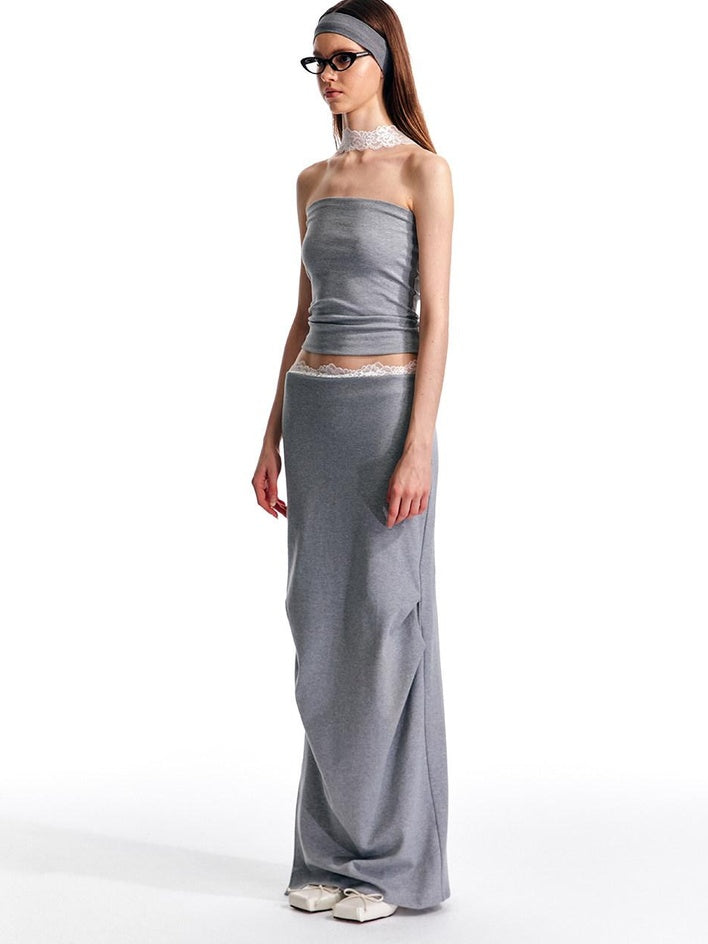 ALINNVSTUDIO Original Design Slim Fit Cotton Halter Short Solid Color Women Chic Tube Tops