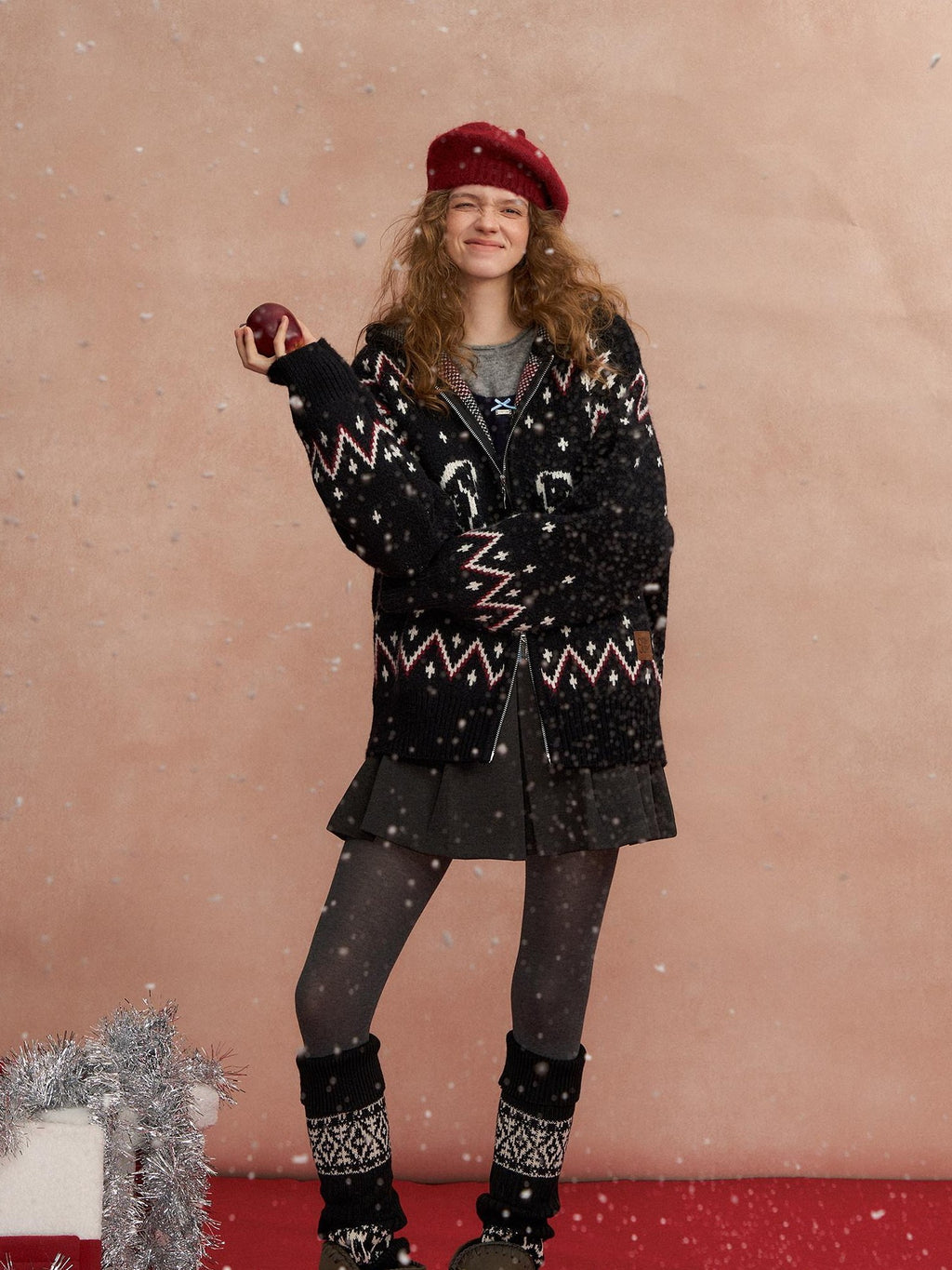 SOMESOWE Tie Waist Vintage Regular Fit Striped Long Sleeve Everyday Women Knit Cardigans