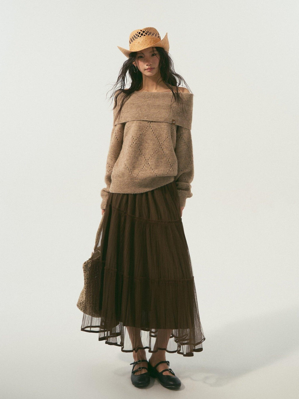 SOMESOWE Soft Polyester Wool Blend Casual Boat Neck Knit Women Sweaters