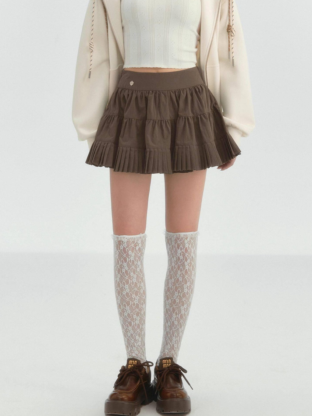 SOMESOWE Lined Pockets A Line Mid Waist Ol Commuter Casual Women Polyester Mini Skirts