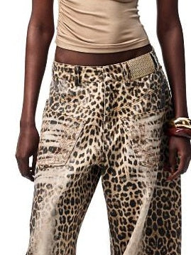 1JINN STUDIO Moisture Wicking Eco Slim Ruched Panel Cross Print Short Sleeve T-Shirts
