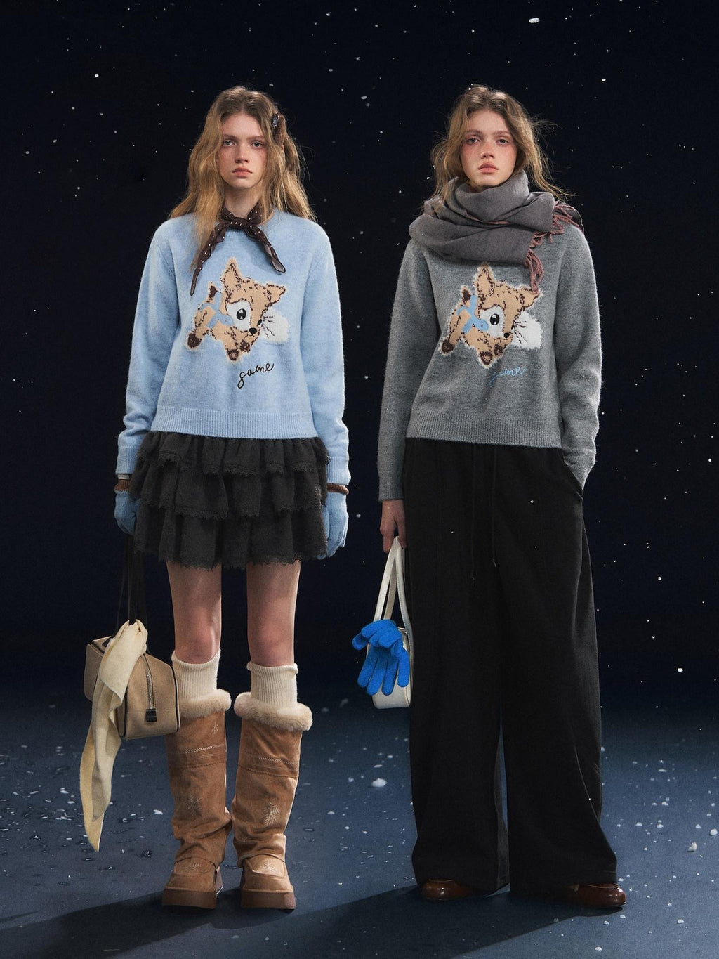 SOMESOWE Animal Colorblock Casual Regular Fit Women Daily Knit Pullover Sweaters