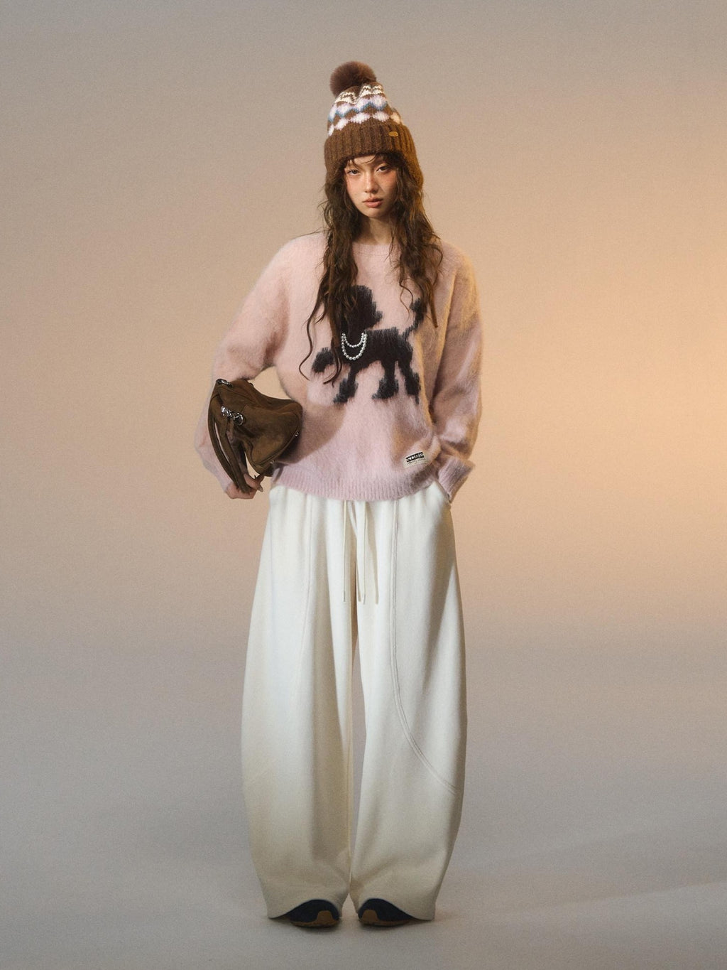 SOMESOWE Casual Two Piece Look Contrast Trim Tie Front Cardigan Women Sweaters