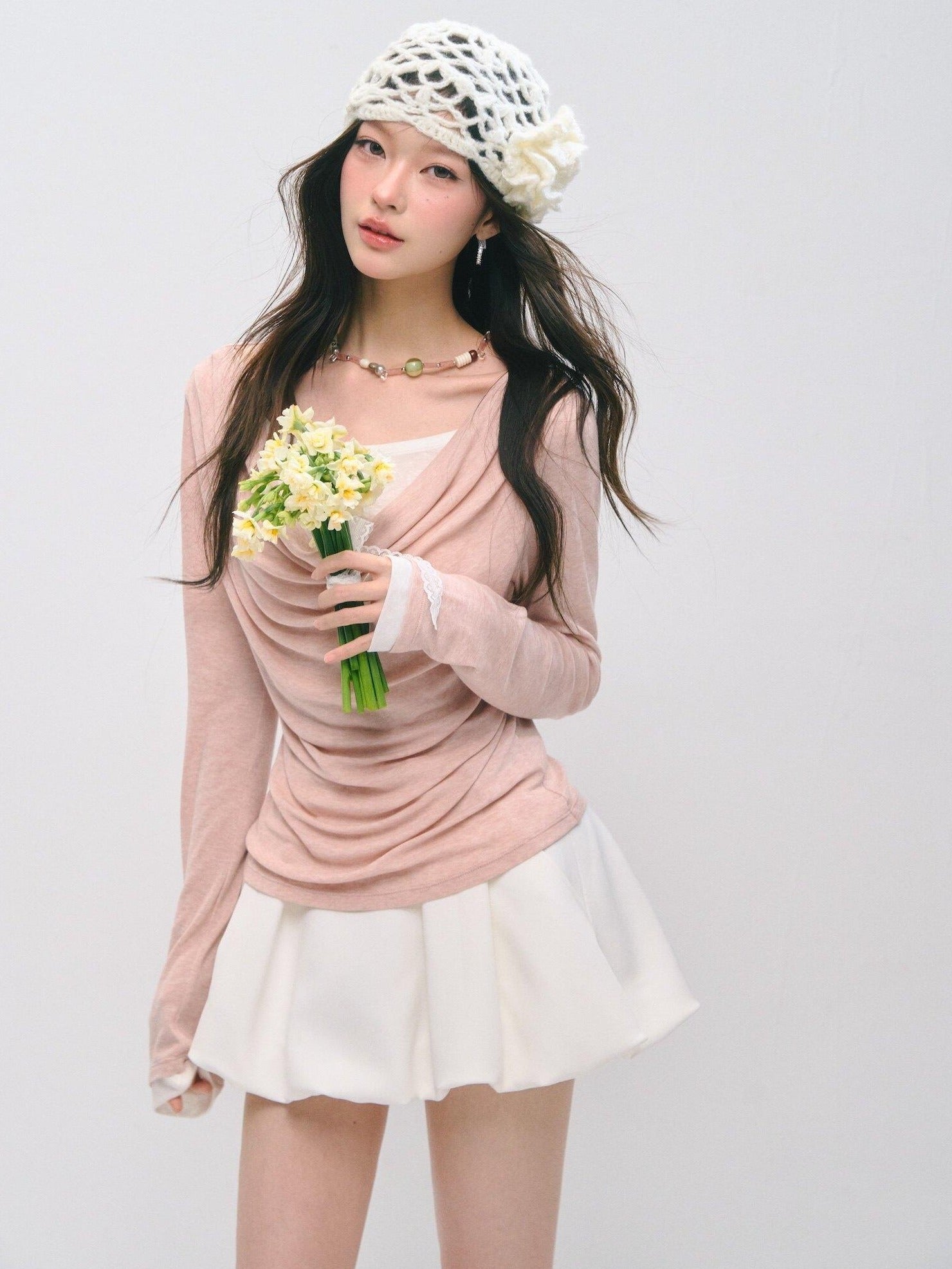 SOMESOWE Sexy Ruffled Pleated Lined Tiered Cake Mid Waist Loose Women Casual Mini Skirts