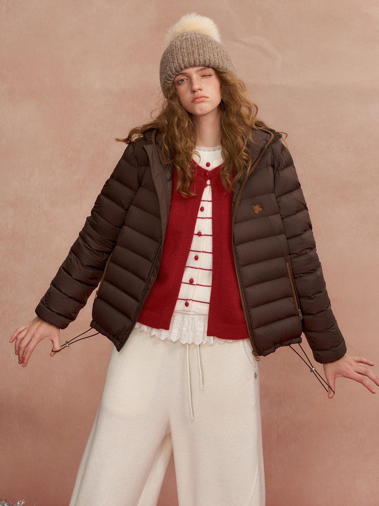 SOMESOWE Ultra Warm 90 Percent Duck Down Regular Fit Hooded Women Gray Down Jackets