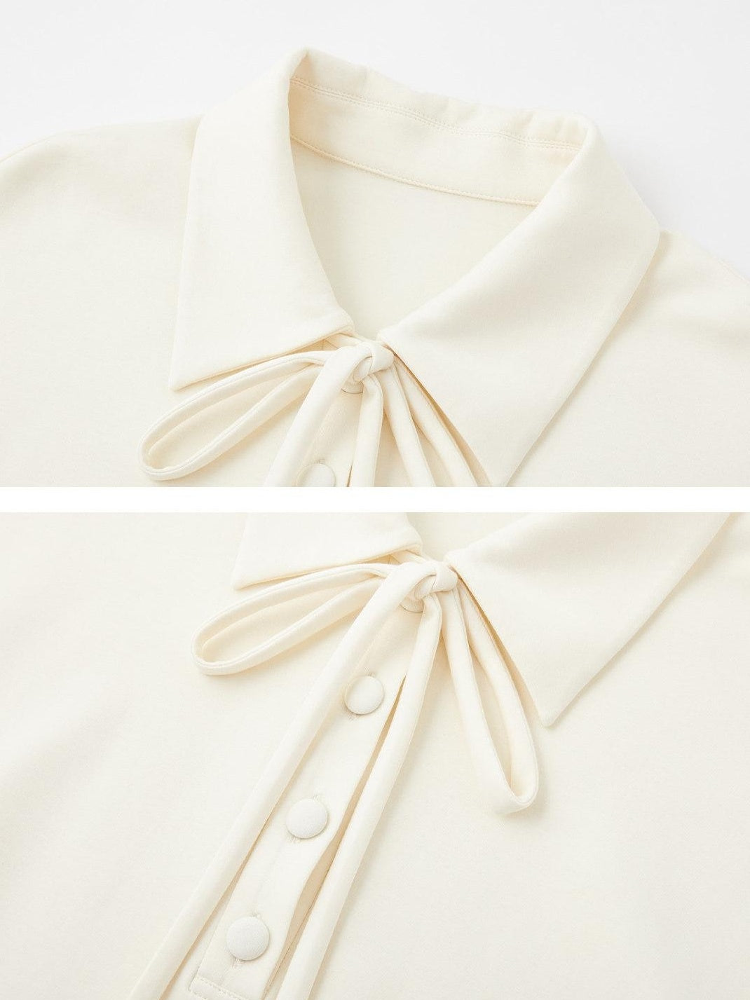 SOMESOWE Cotton Blend Minimal Tie A Line Tee Office Beige Mini Dresses