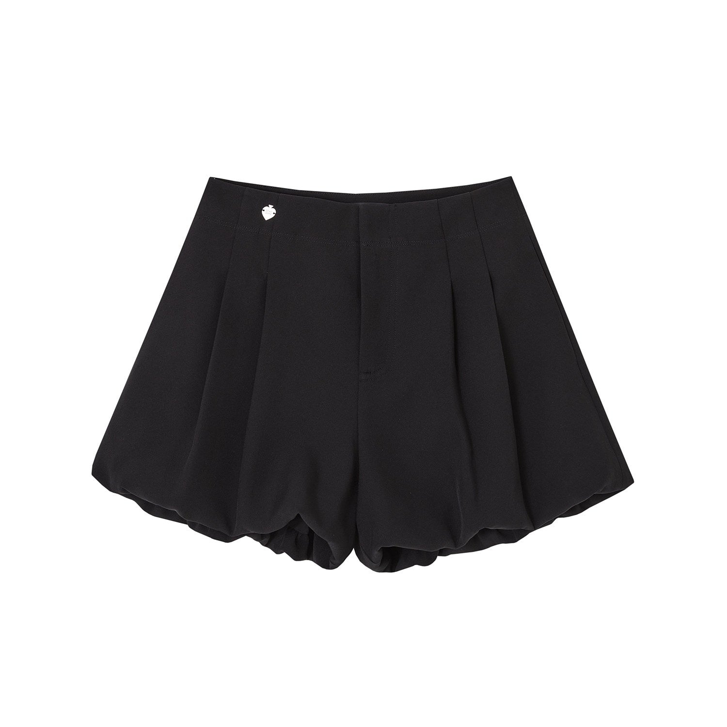 SOMESOWE_Stretchy_Natural_Waist_Loose_Straight_Black_White_Mid-Length_Shorts_MISSTT