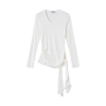 SOMESOWE_Viscose_Shirred_Casual_Loose_Womens_Round_Neck_White_Long_Sleeve_T-Shirts_MISSTT
