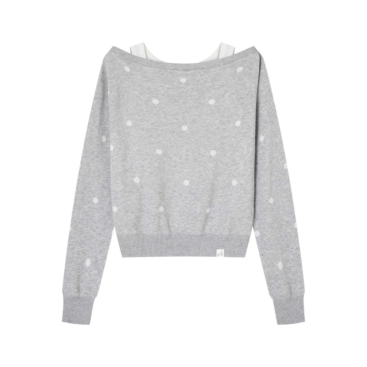 SOMESOWE_Faux_Layered_Colorblock_Polka_Dot_Boat_Neck_Knit_Pullover_Sweaters_MISSTT