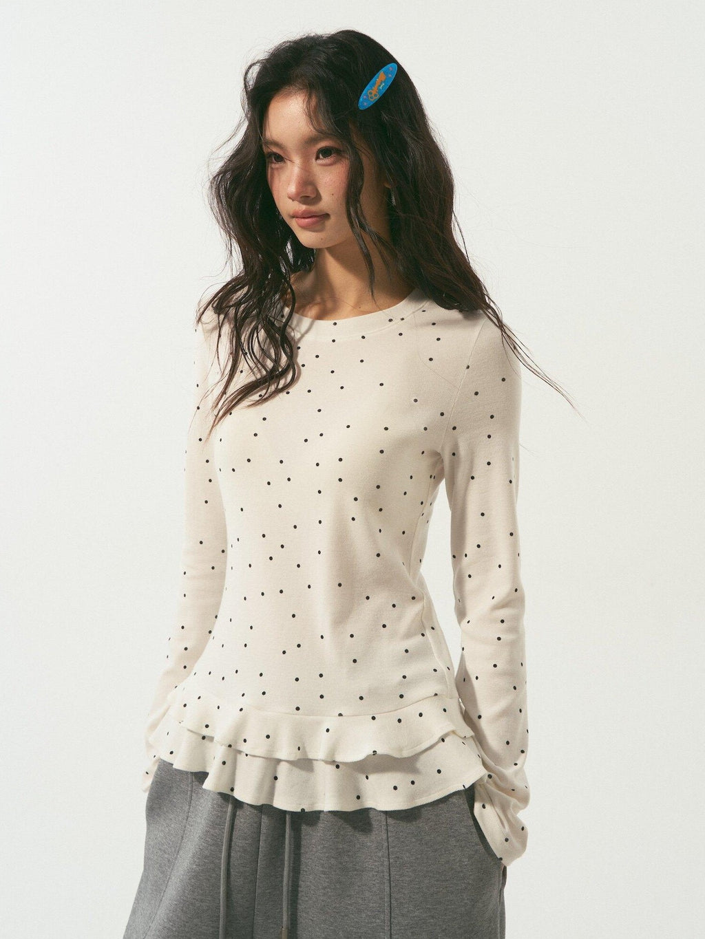 SOMESOWE Two Piece Knit Polka Dot Casual Regular Fit Women Everyday Round Neck Tank Tops