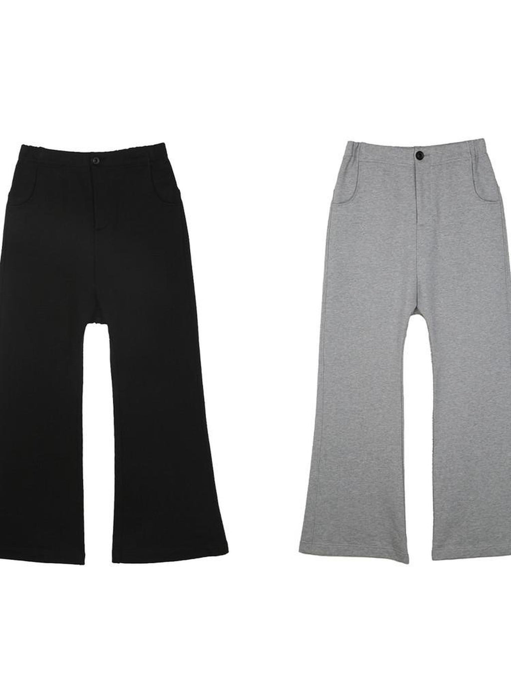 ALINNVSTUDIO Asymmetric Versatile Slight Flare Slim Natural Waist Casual Sweatpants