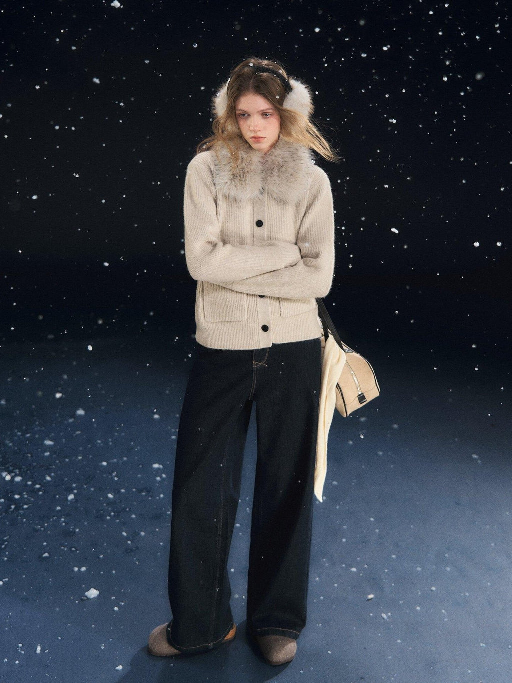 SOMESOWE Cozy Knit Fruit Lapel Button Casual Women Red Oatmeal Cardigans