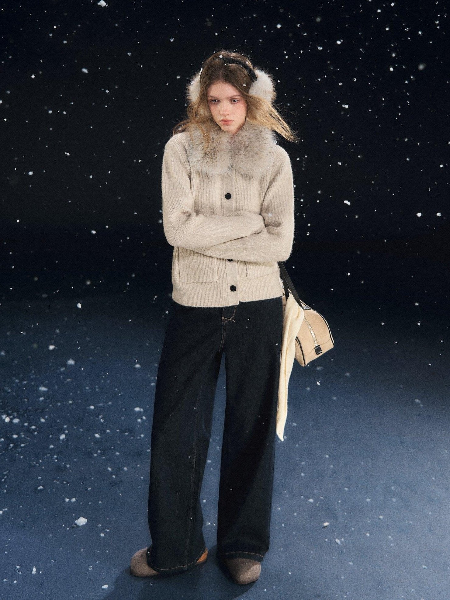 SOMESOWE Cozy Knit Fruit Lapel Button Casual Women Red Oatmeal Cardigans