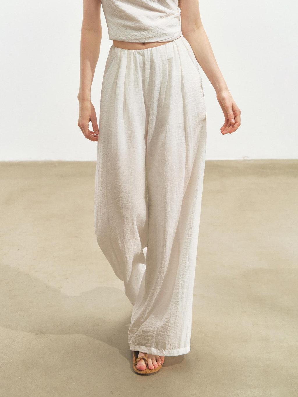 SOMESOWE Soft Cotton Blend Chinese Style Crew Neck Women Long Pants Top & Pants Sets