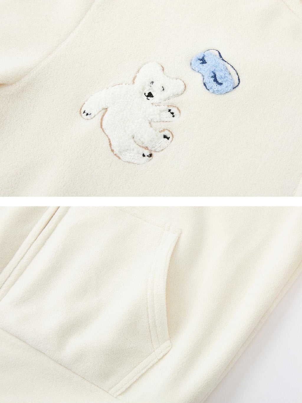 SOMESOWE Cozy Patchwork Loose Fit Casual Women Two Piece Set Goodnight Bear Sweatpants