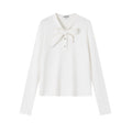 SOMESOWE_Casual_Bow_Loose_Fit_Pleated_Cotton_Plaid_Round_Neck_Women_Long_Sleeve_T-Shirts_MISSTT