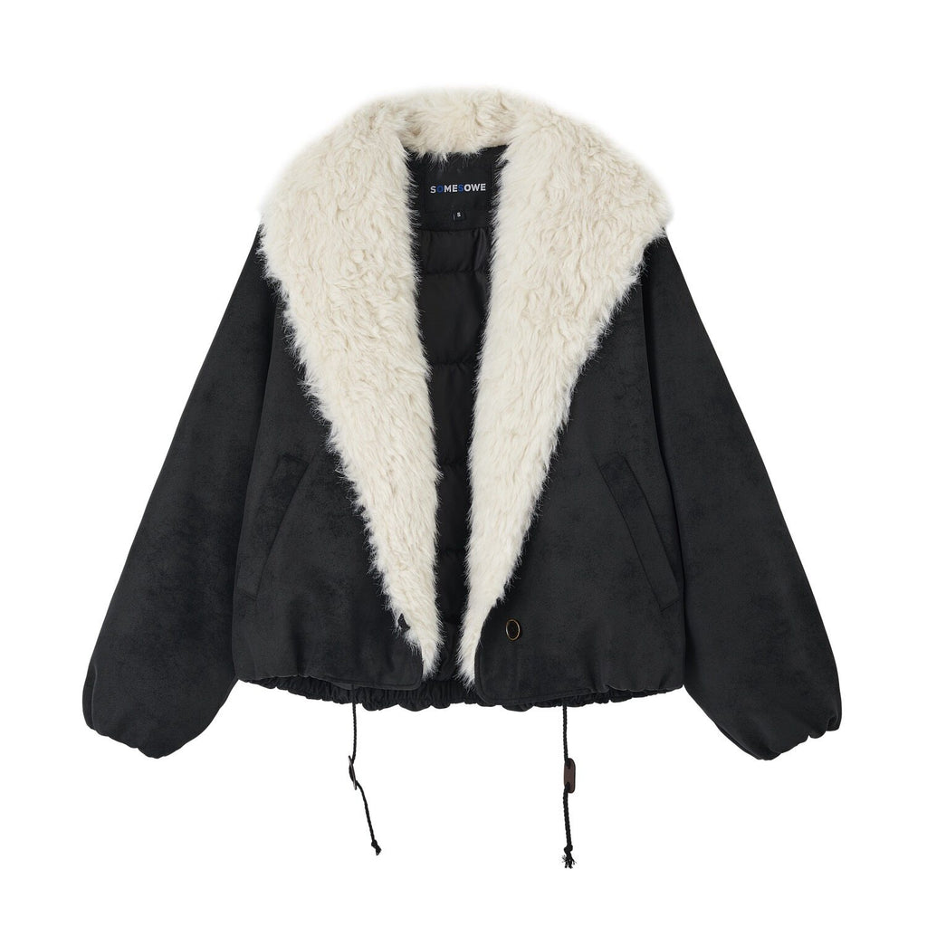 SOMESOWE_90_Percent_Duck_Down_Short_V-neck_White_Fur_Collar_Women_Down_Jackets_MISSTT