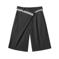 DeleteEx_Comfortable_Casual_Wide_Leg_Mid_Low_Waist_Women_Gray_Soft_Mid-Length_Shorts_MISSTT