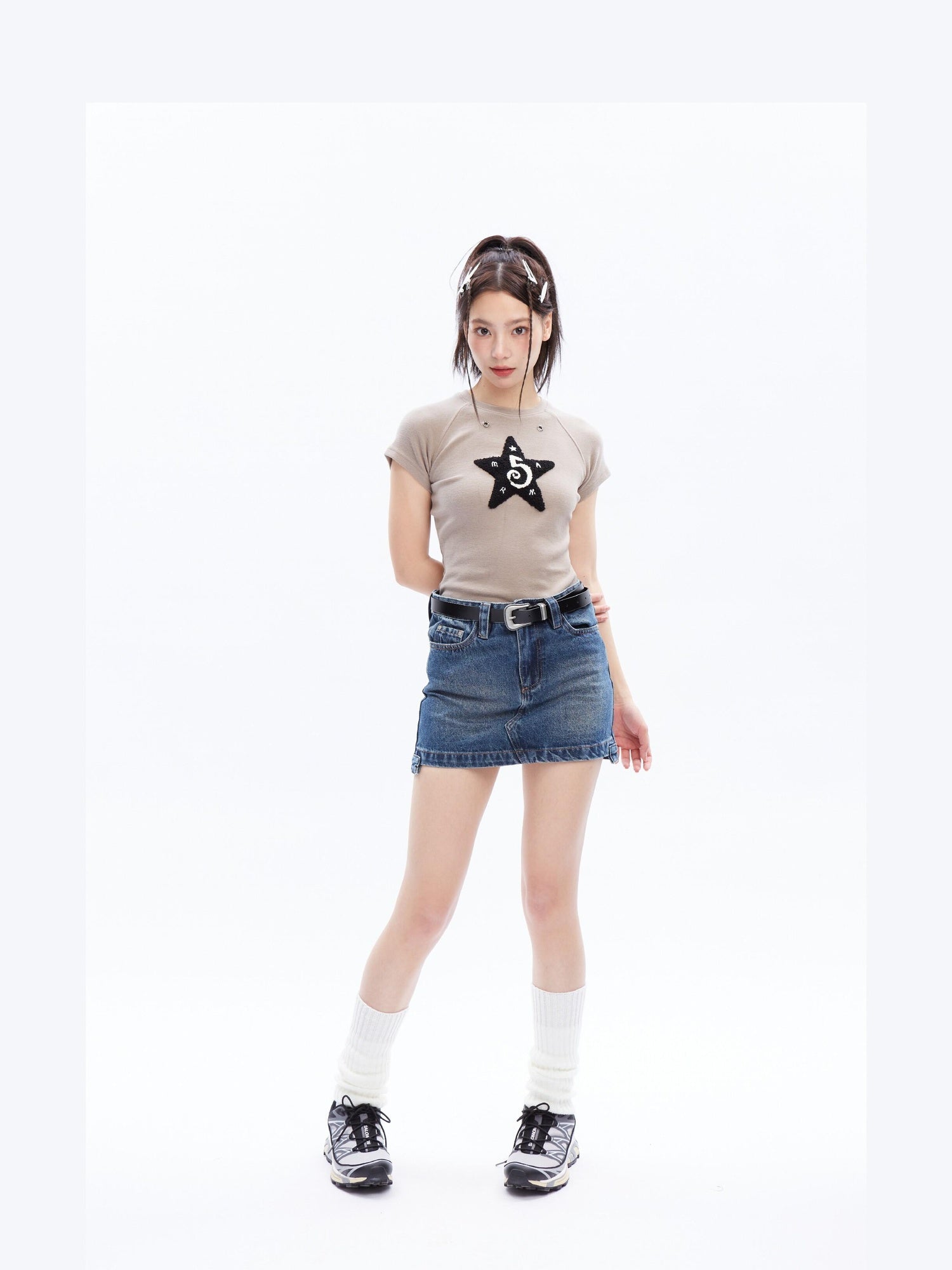 DeleteEx Viscose Blend Slim Fit Office Crew Neck Women Classic Short Sleeve T-Shirts