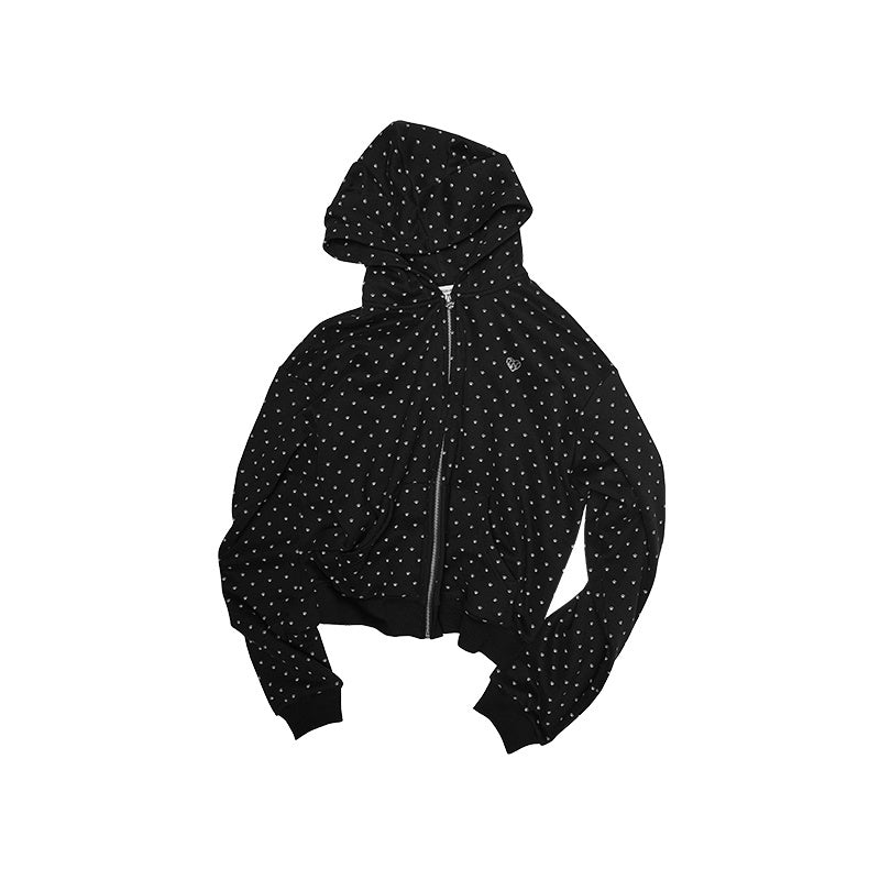 1JINN_STUDIO_Four_Piece_Set_Loose_Cropped_Casual_Women_Polka_Dot_Animal_Print_Zip_Hoodies_MISSTT