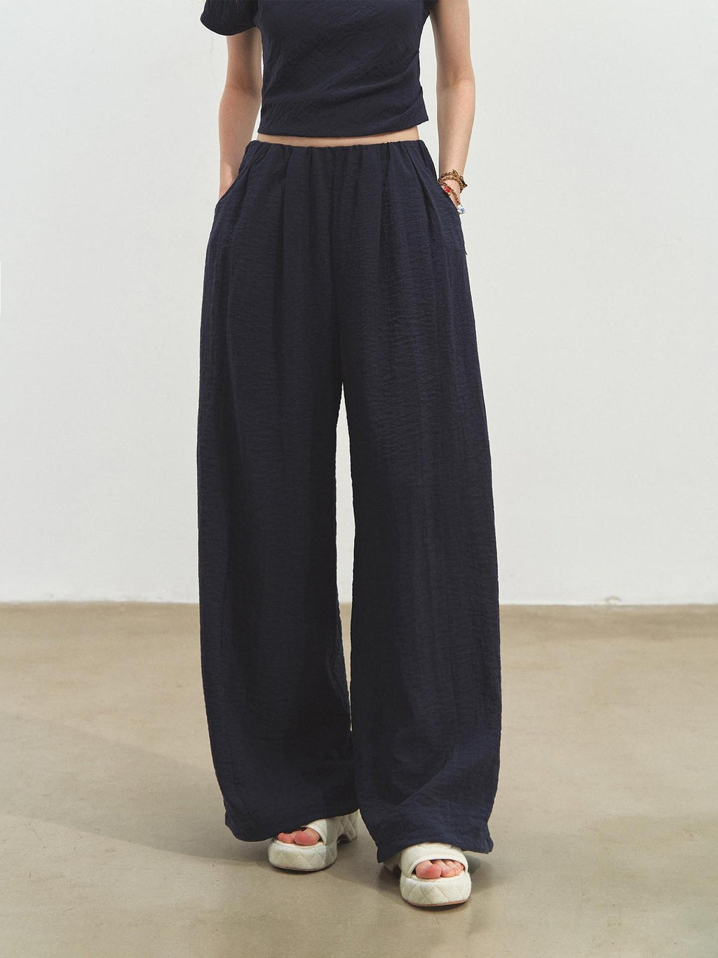 SOMESOWE Soft Cotton Blend Chinese Style Crew Neck Women Long Pants Top & Pants Sets