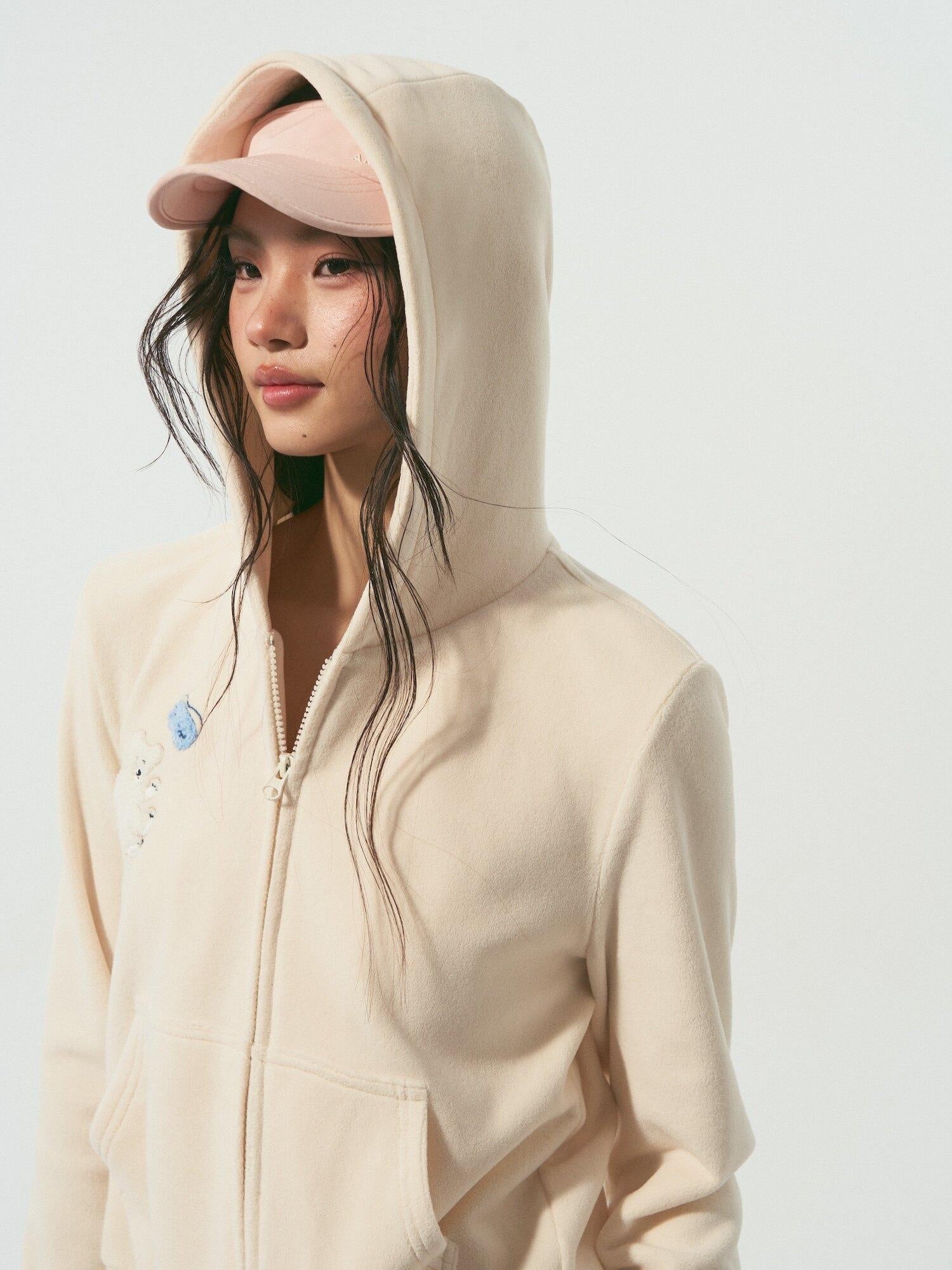 SOMESOWE Cozy Patchwork Loose Fit Casual Women Two Piece Set Goodnight Bear Sweatpants