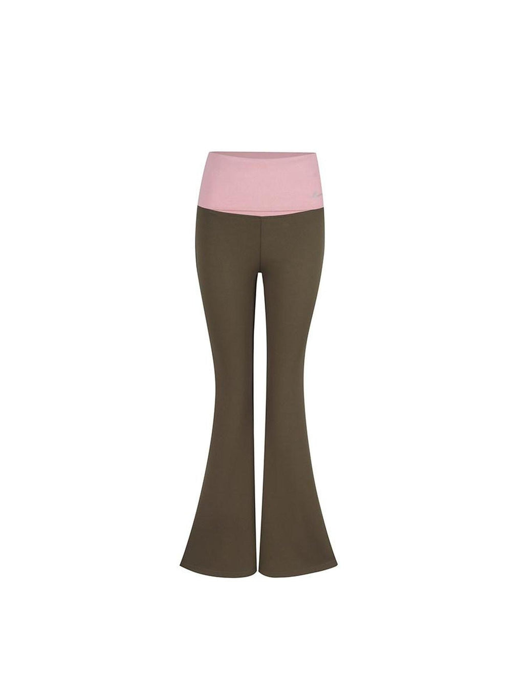 DeleteEx Stretchy Low Rise Flared Girls Khaki Black Gray Poly Blend Leggings