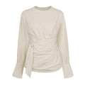 someonesometimes_100_Percent_Cotton_Slim_Pleated_Bell_Sleeves_Women_Cream_Gray_Blouses_MISSTT
