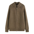 someonesometimes_Acrylic_Wool_Blend_Stand_Collar_Open_Front_Commuter_Knit_Brown_Cardigans_MISSTT