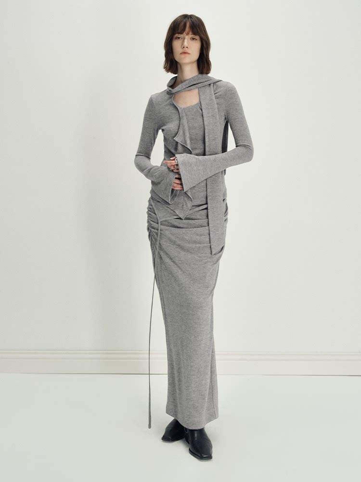 someonesometimes Anti Pill Wool Blend Slim Fit Casual Ruffle Bell Sleeve U Neck Pullover Sweaters