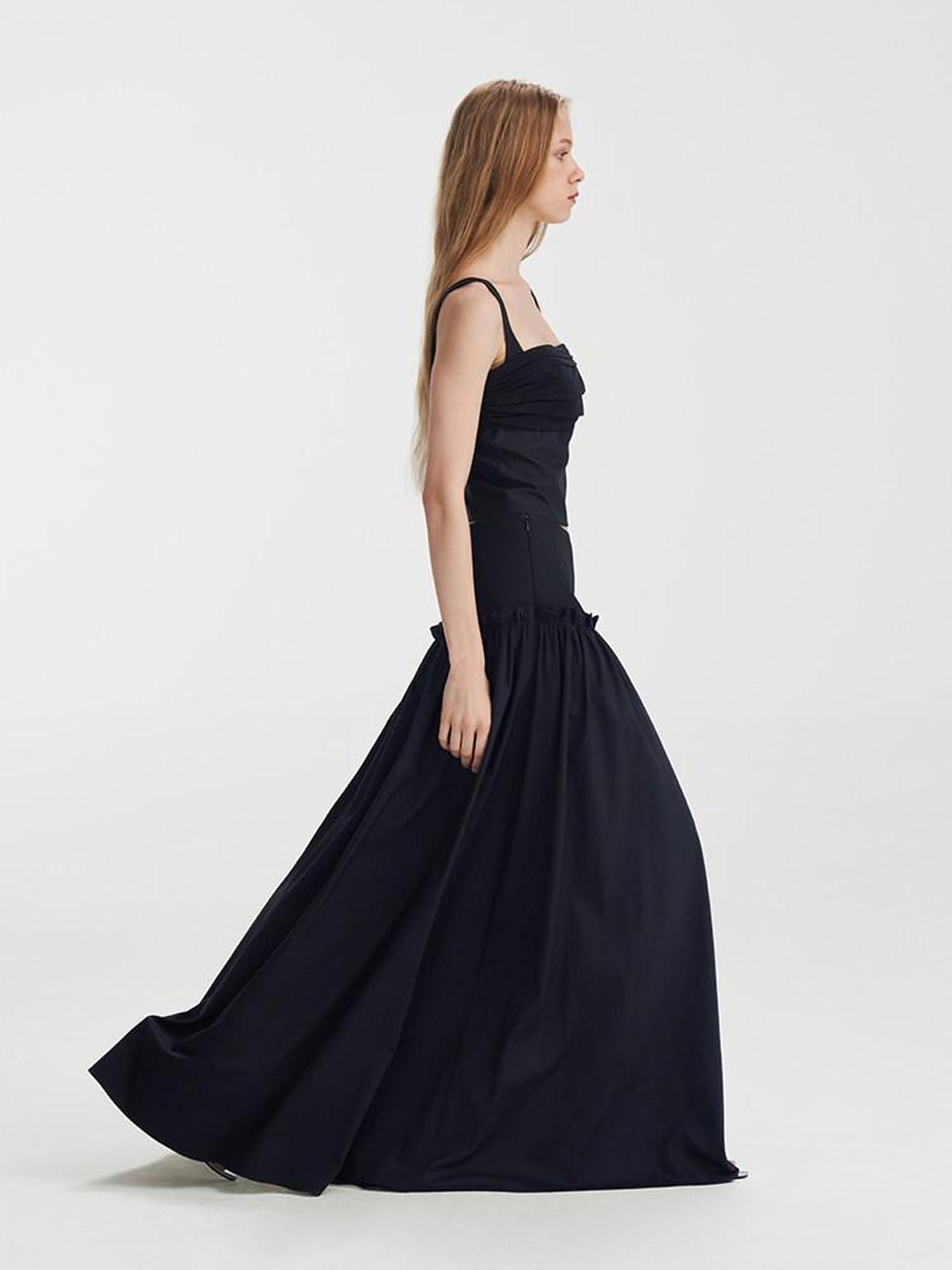 someonesometimes Bamboo Blend Sleeveless Vest High Waist Skirt Office Women Top & Skirt Sets