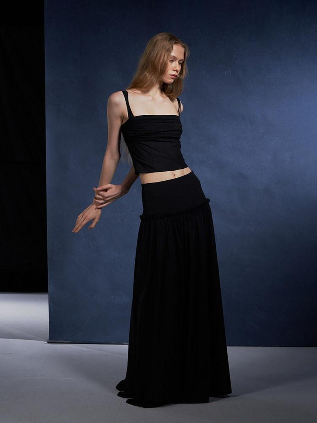 someonesometimes Bamboo Blend Sleeveless Vest High Waist Skirt Office Women Top & Skirt Sets