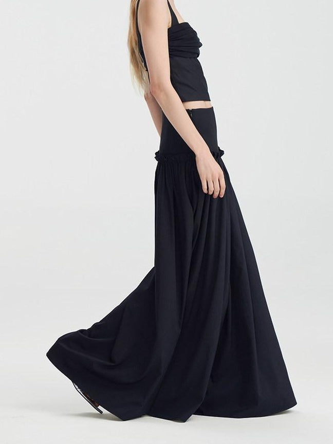 someonesometimes Bamboo Blend Sleeveless Vest High Waist Skirt Office Women Top & Skirt Sets