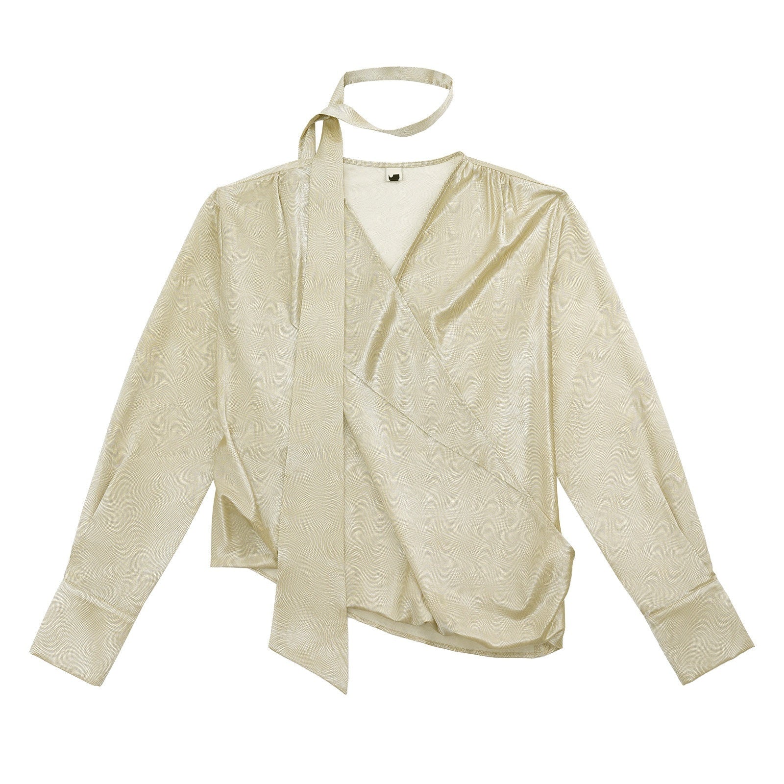 someonesometimes_Breathable_Casual_Loose_V-neck_Tie_Front_Bell_Sleeve_Floral_Cantaloupe_Blouses_MISSTT