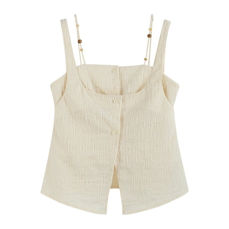 someonesometimes_Button_Detail_Workwear_Straight_Fit_Stretch_Almond_Beige_Camisoles_MISSTT
