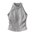 someonesometimes_Chic_Gray_Cropped_Top_Midi_Skirt_Young_Women_S_M_L_Top_&_Skirt_Sets_MISSTT