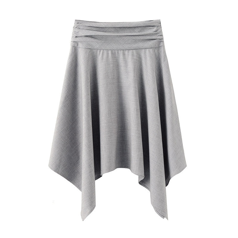 someonesometimes_Chic_Gray_Cropped_Top_Midi_Skirt_Young_Women_S_M_L_Top_&_Skirt_Sets_MISSTT